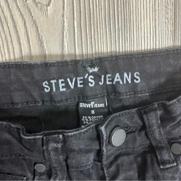 Steve Jeans Black Cargo Jeans Kids Size 8 - Picture 3 of 4
